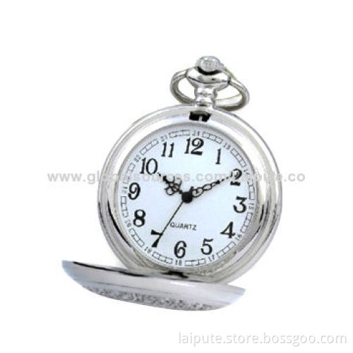 Manufacturer Wholesale Popular Antique Japan Quartz MOVT Alloy Pocket Fob Watch with Silver Chain